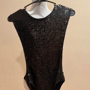 NYE - Rehab Black Sequin Bodysuit